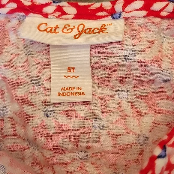 Cat & Jack floral cotton dress size 5T - Picture 3 of 5